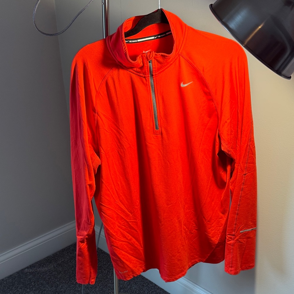 Nike reddish Orange Quarter-Zip Pullover men’s size‎ large